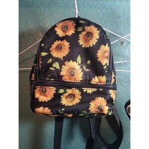 Layfoo Sunflower Small Backpack Purse & Matching Wallet